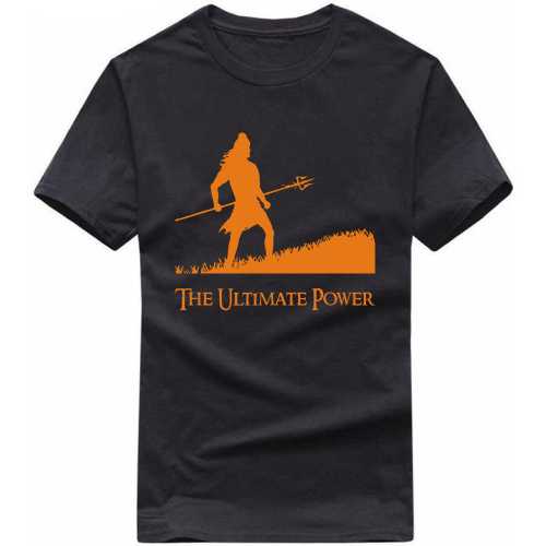 Bhagwan Shiva The Ultimate Power Slogan T-shirts image