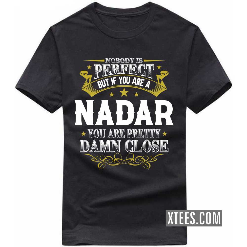 Nobody Is Perfect But If You Are A Nadar You Are Pretty Damn Close Caste Name T-shirt image