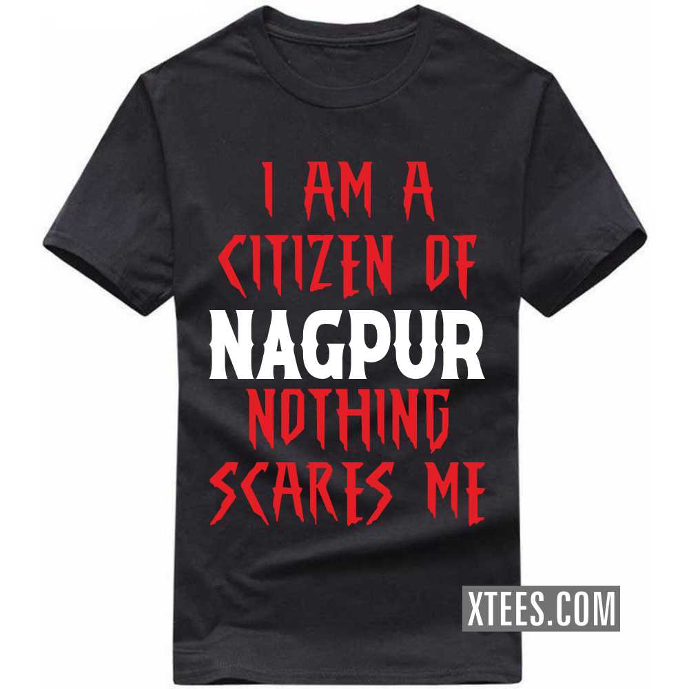 I Am A Citizen Of NAGPUR Nothing Scares Me India City T-shirt image