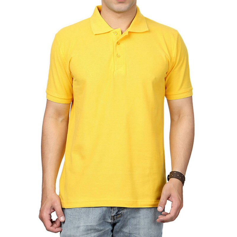 New Yellow Plain Collar Polo T-shirt | Xtees