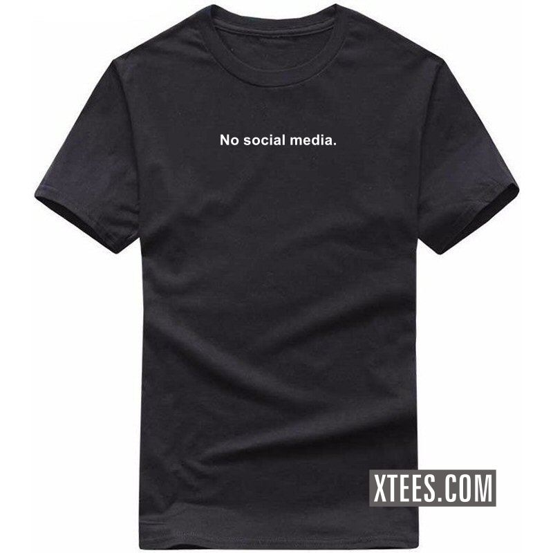 No Social Media Funny T-shirt India image