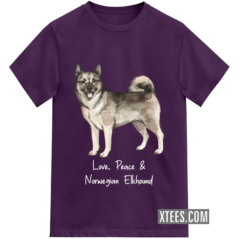 Norwegian Elkhound Dog Printed T-shirt image