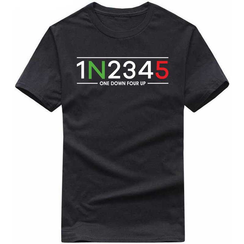 One Down Four Up (five Gear Shift) Biker T-shirt India image One Down Four Up (five Gear Shift) Biker T-shirt India image