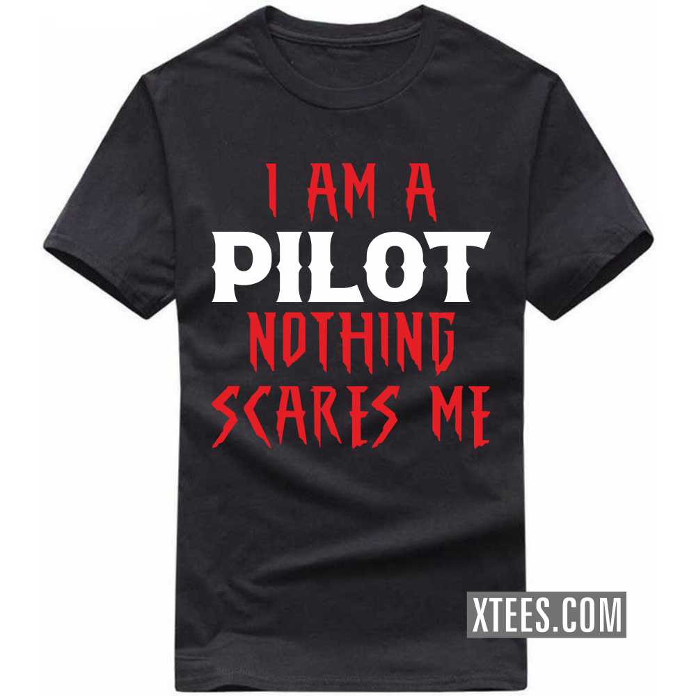 I Am A PILOT Nothing Scares Me Profession T-shirt image