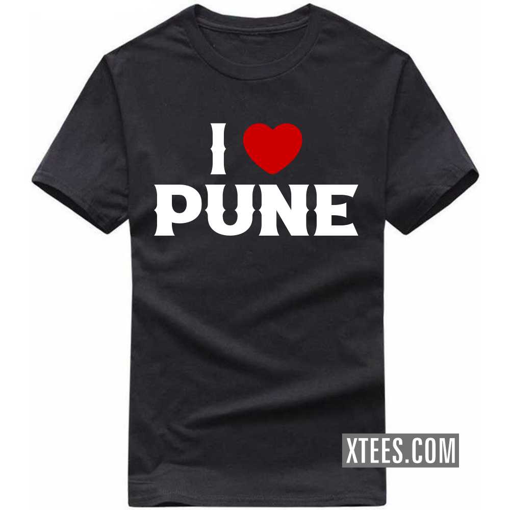 I Heart Love PUNE India City T-shirt image