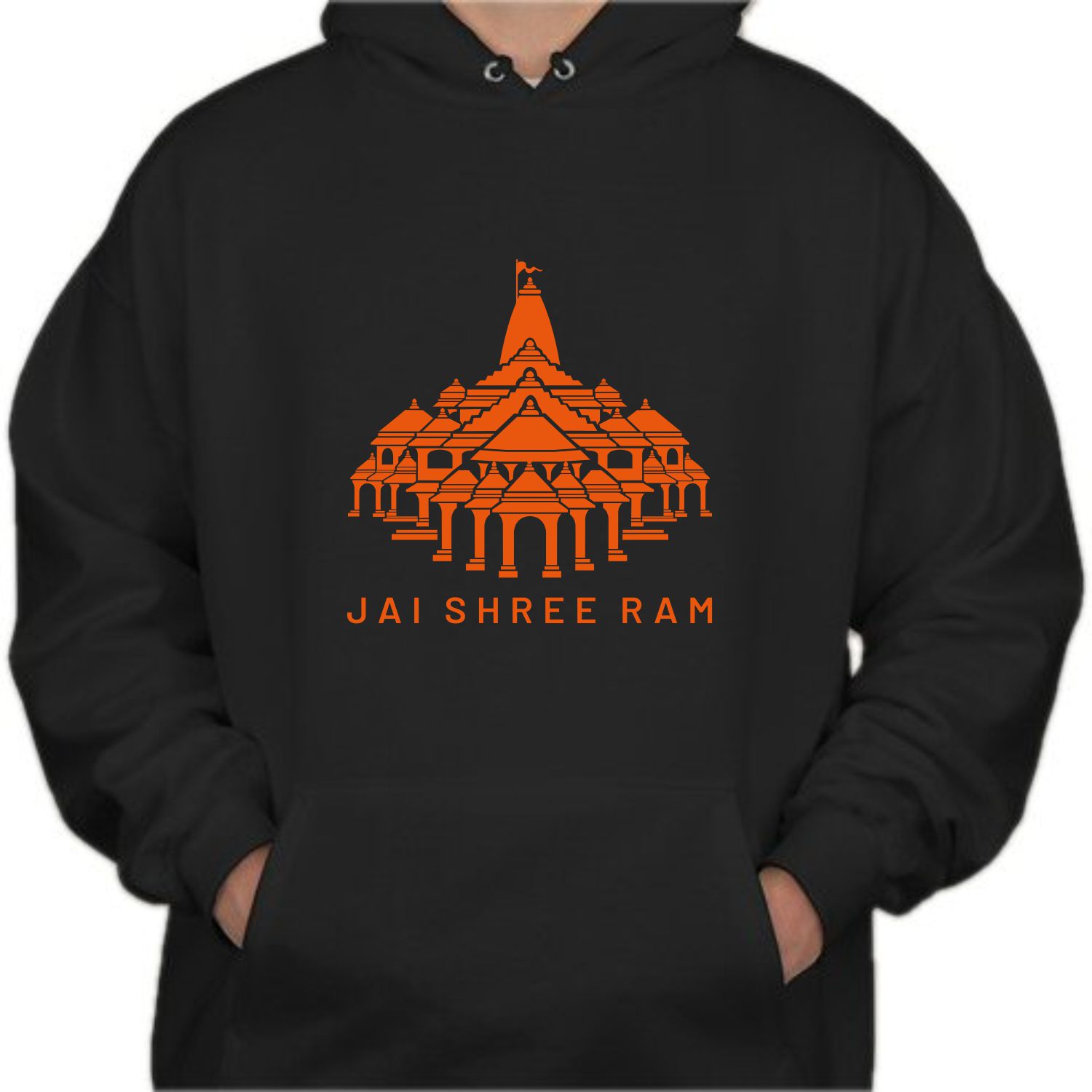 Ram Mandir Logo Printed Hoodie image