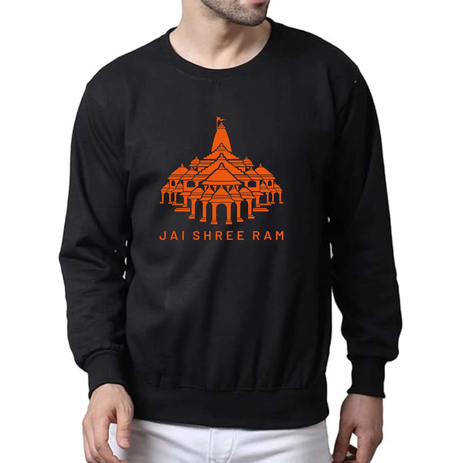 Ram Mandir Logo Printed Sweatshirt image