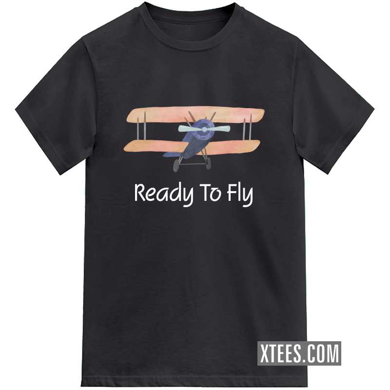 Ready To Fly Airplane Printed Kids T-shirt image