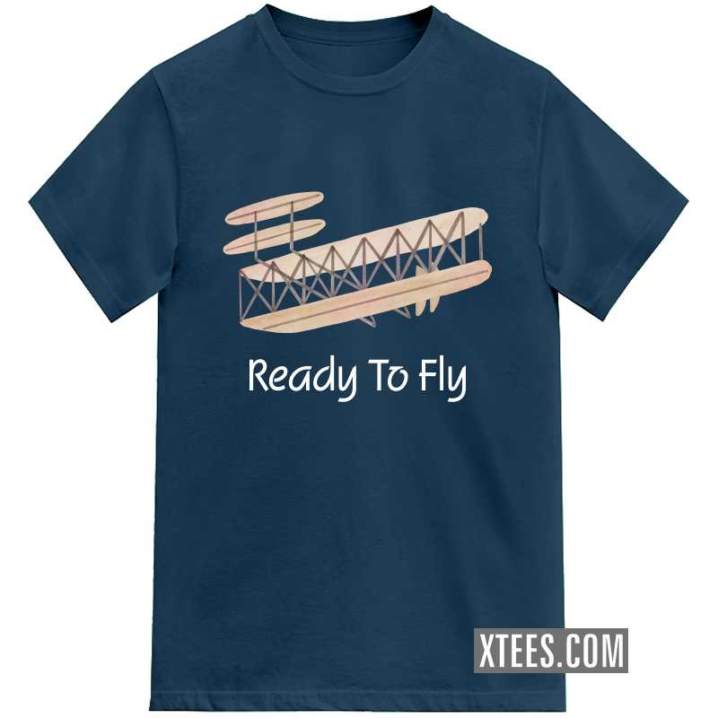 Ready To Fly Airplane Printed Kids T-shirt image