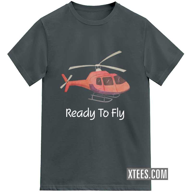 Ready To Fly Helicopter Printed Kids T-shirt image