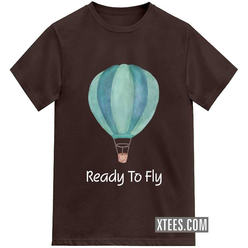 Ready To Fly Hot Air Baloon Printed Kids T-shirt image