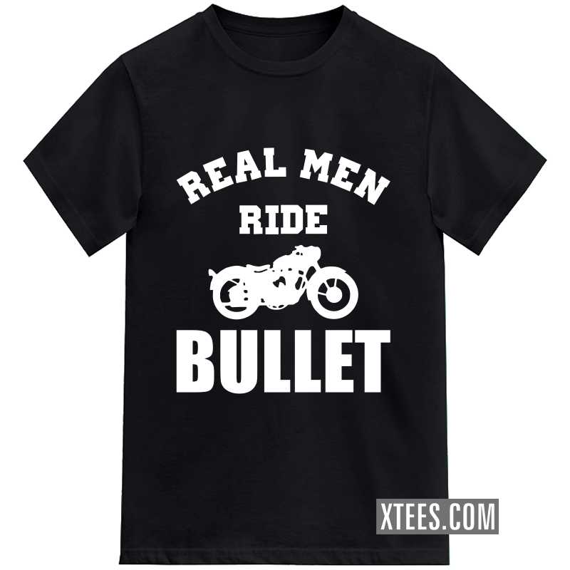 Real Men Ride Royal Enfield Biker T-shirt India image