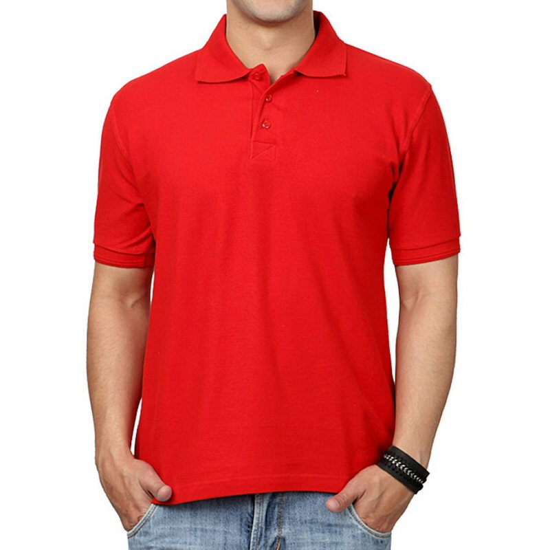 Red Plain Collar Polo T-shirt | Xtees