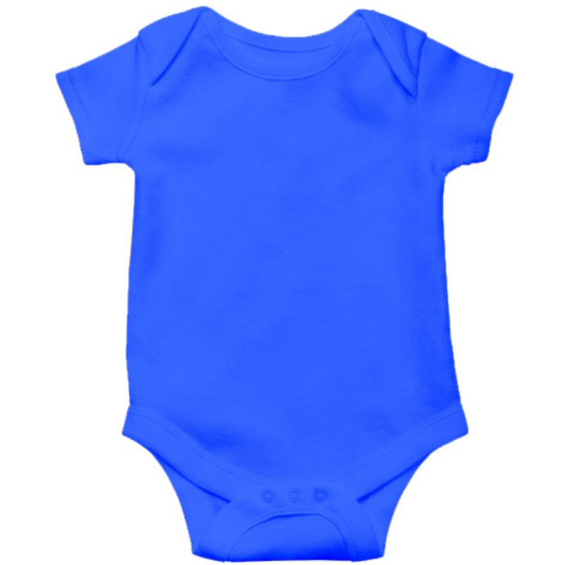 Royal Blue Plain Baby Rompers image