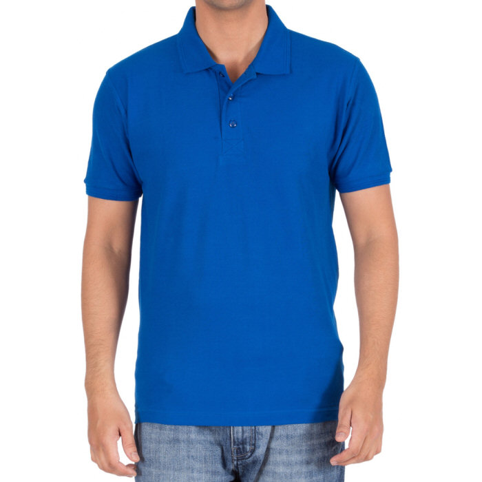 Royal Blue Plain Collar Polo T-shirt image Royal Blue Plain Collar Polo T-shirt image