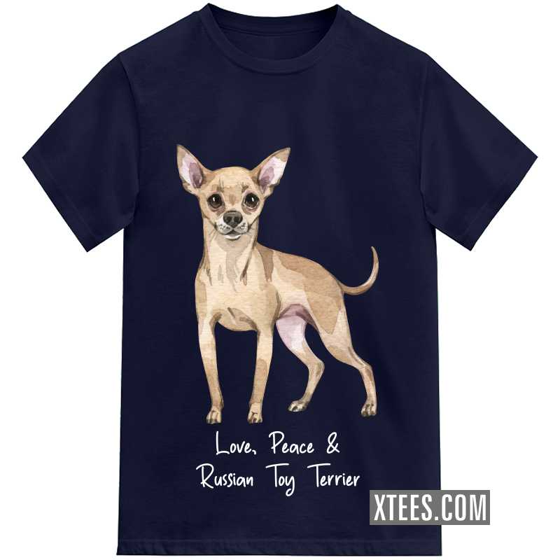 Russian Toy Terrier Dog Printed T-shirt image