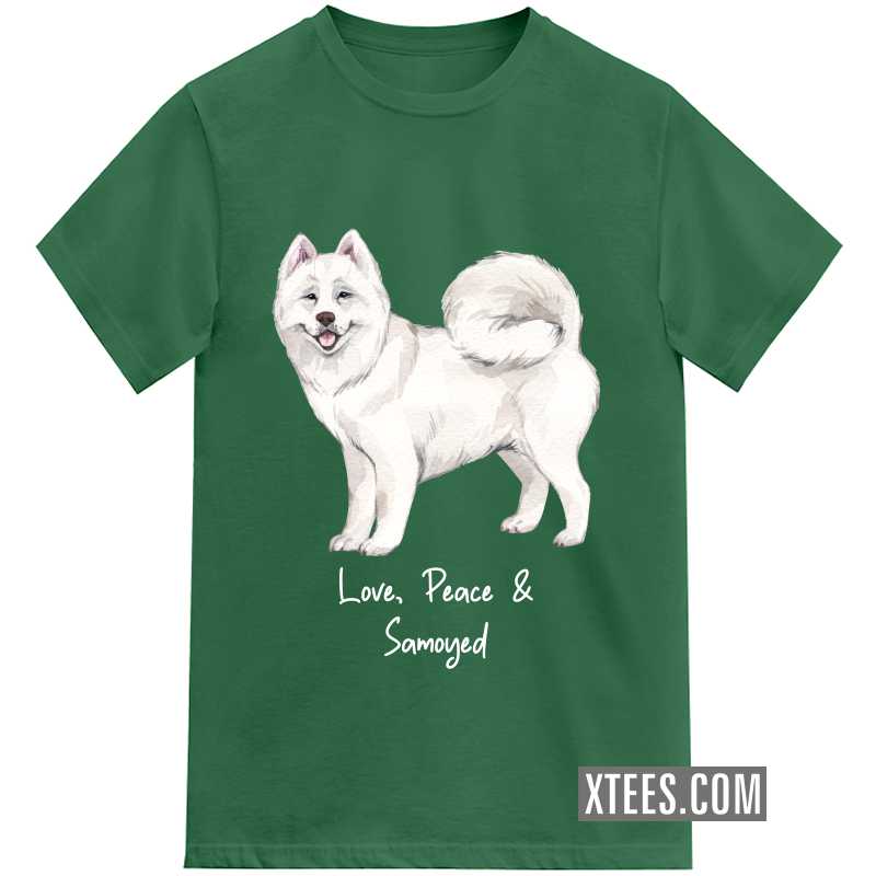 Samoyed Dog Printed T-shirt image