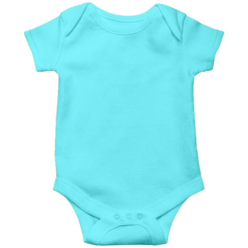 Sky Blue Plain Baby Rompers image