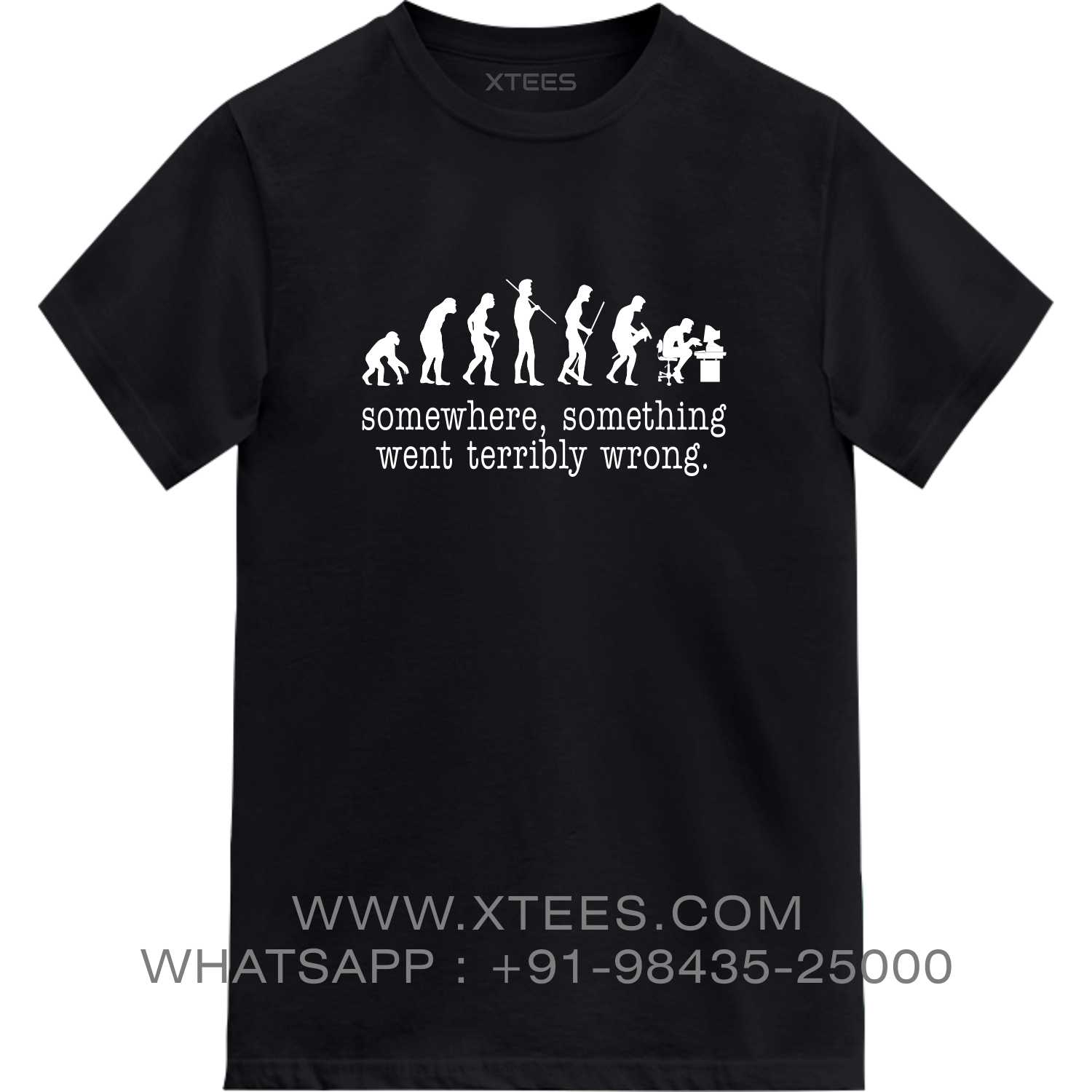 Somewhere Something Went Terribly Wrong Funny Geek Programmer Quotes T-shirt image