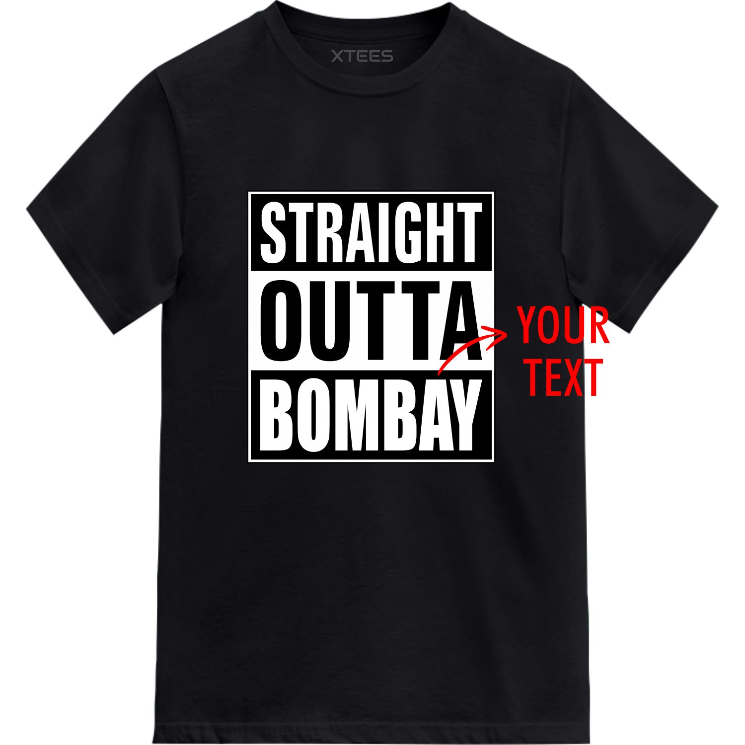 Straight Outta Custom Text Printed T-shirt image