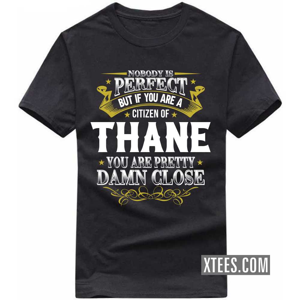 Nobody Is Perfect But If You Are A Citizen Of THANE You Are Pretty Damn Close India City T-shirt image