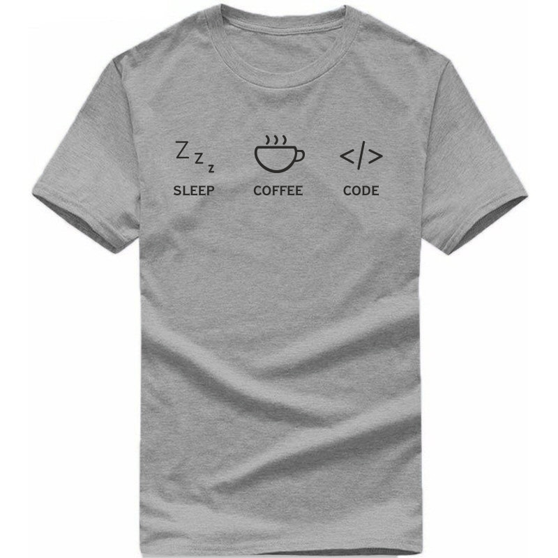 Sleep Coffee Code Funny Geek Programmer Quotes T-shirt India image