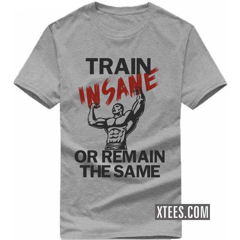 Train Insane Or Remain The Same Gym T-shirt India image
