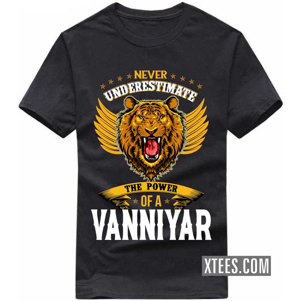 Never Underestimate The Power Of A Vanniyar Caste Name T-shirt image