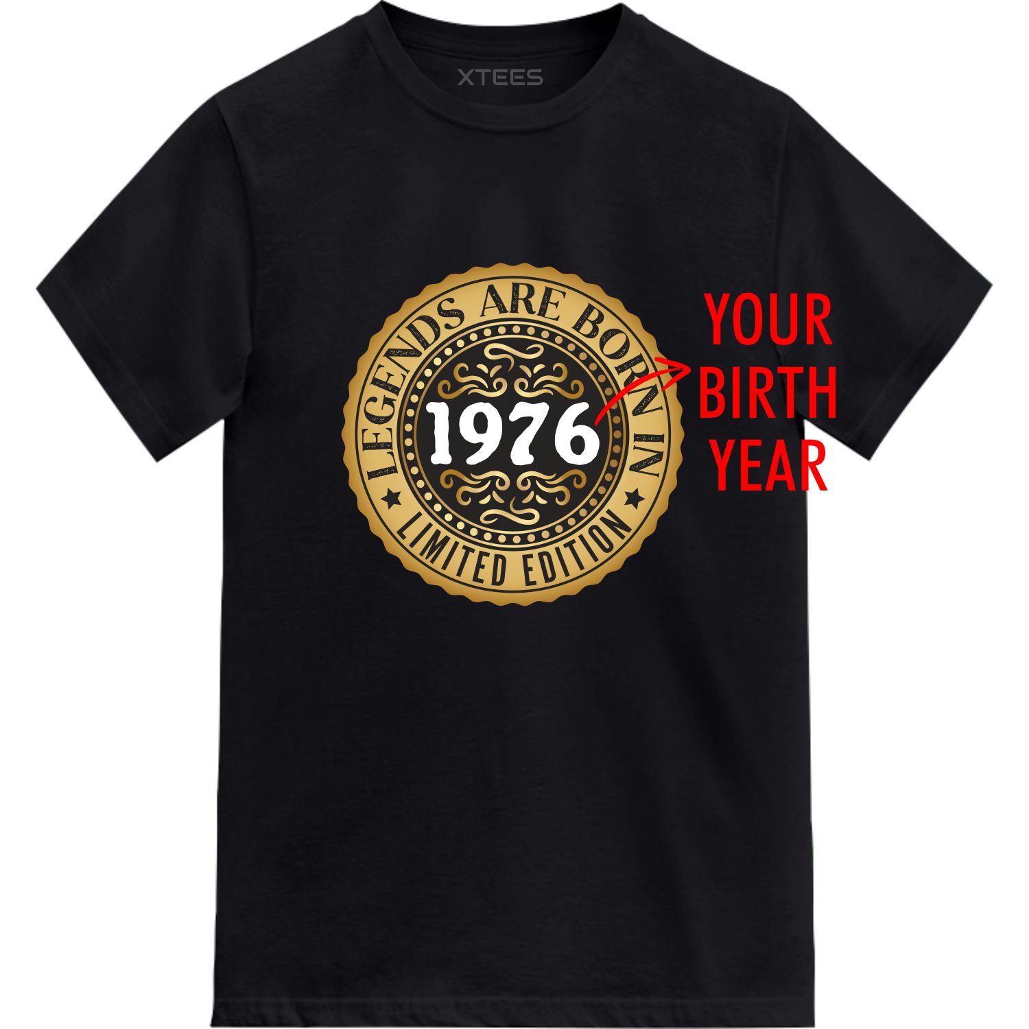 Legends Are Born In < Birth Year > Limited Edition Custom Birthday T-shirt image