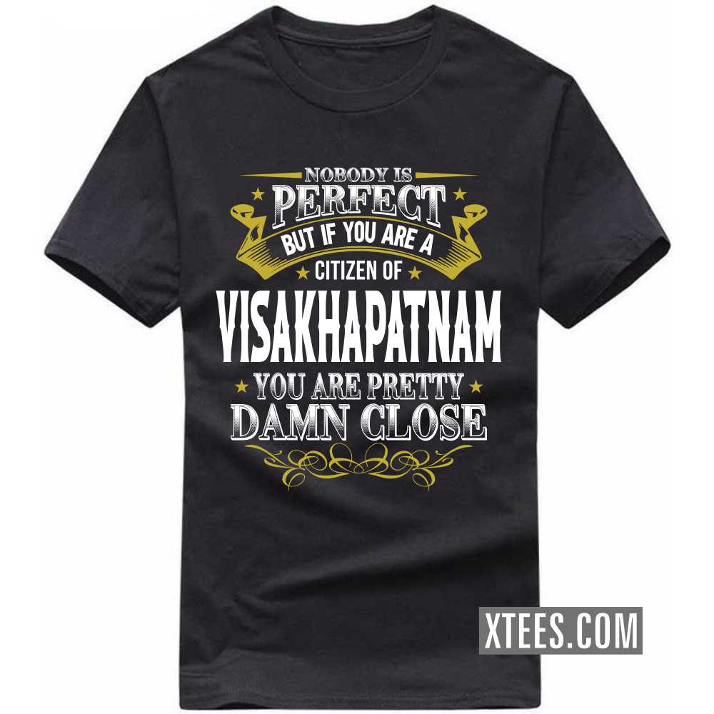 Nobody Is Perfect But If You Are A Citizen Of VISAKHAPATNAM You Are Pretty Damn Close India City T-shirt image