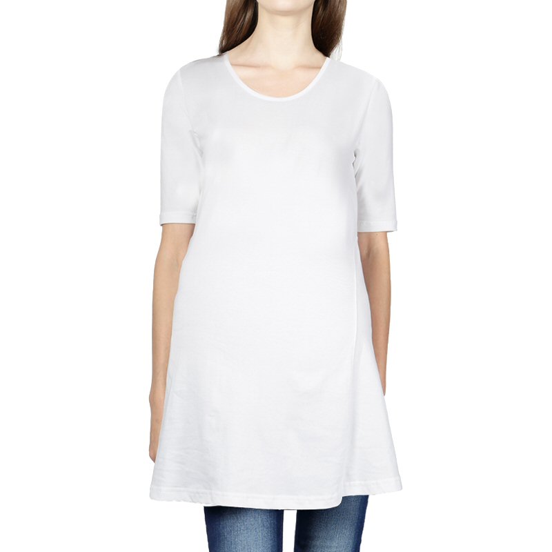 White Plain Women Maternity T-shirt image