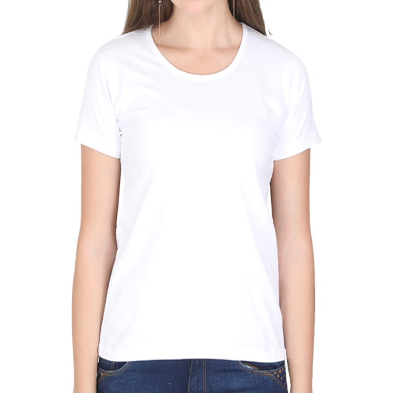 ved godt hurtig Fancy kjole White Plain Women Round Neck T-shirt | Xtees