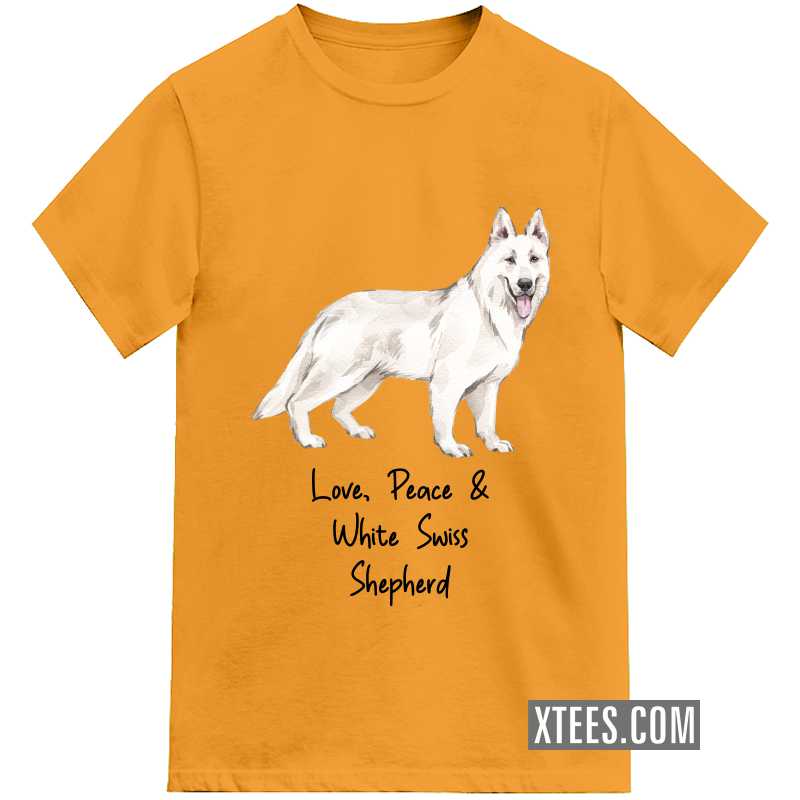White Swiss Shepherd Dog Printed Kids T-shirt image