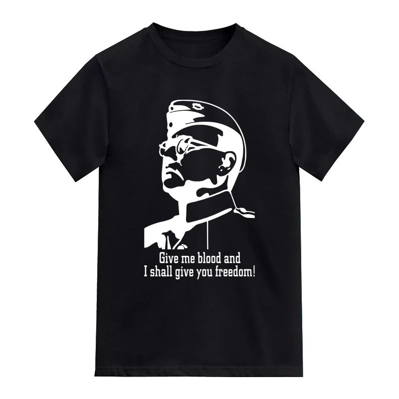 Give Me Blood And I Shall Give You Freedom Subhash Chandra Bose India Patriotic Slogan T-Shirt