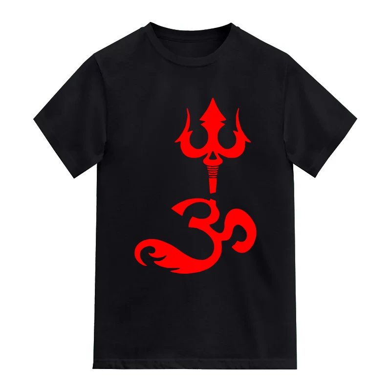 Om Thrishul Hindu Slogan T-Shirt