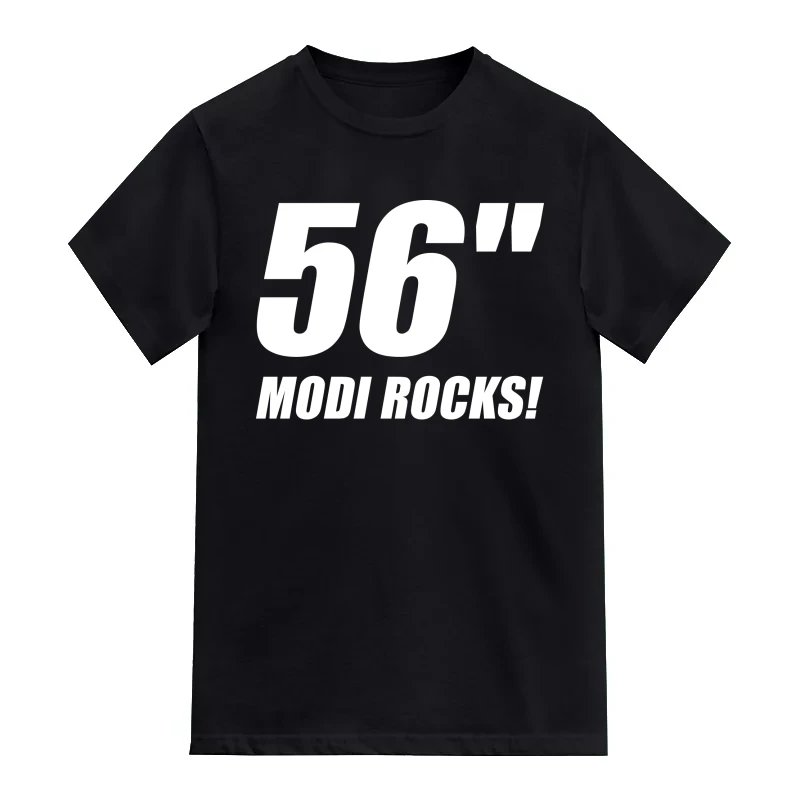 56 Inches Chest Modi Rocks Slogan T-Shirt