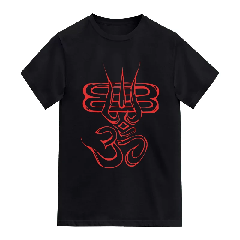 Om Thrishul Slogan T-Shirt