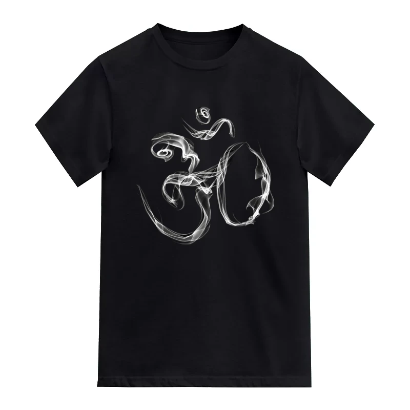 Smoking Om Symbol Ohm Lord Shiva Hindu Devotional Slogan T-Shirt