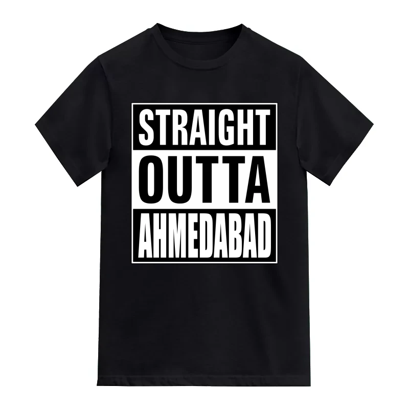 Straight Outta Ahmedabad City Name T-Shirt
