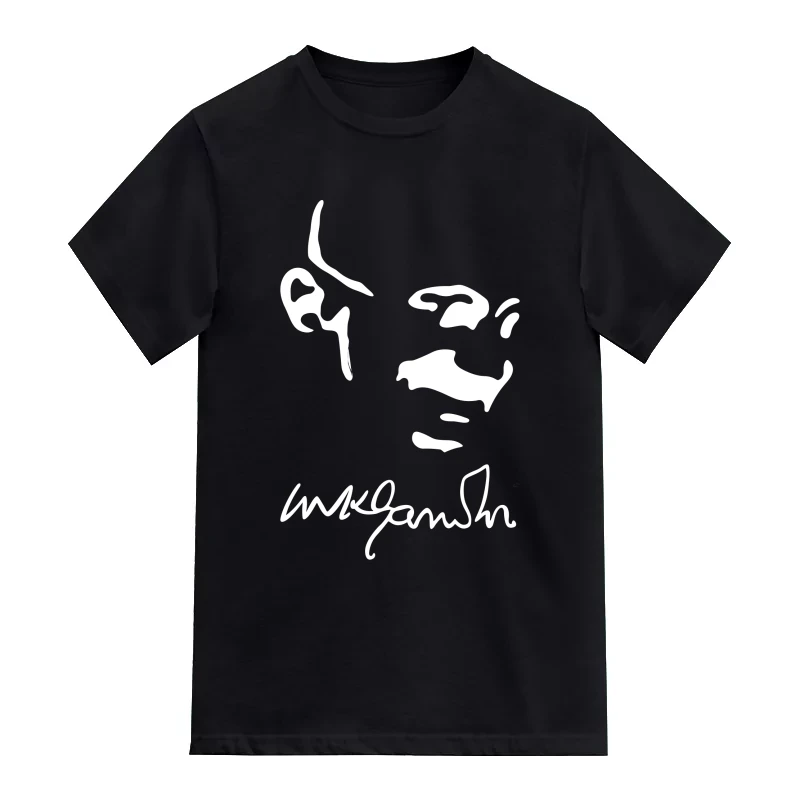 Mk Gandhi Signature India Patriotic Slogan T-Shirt