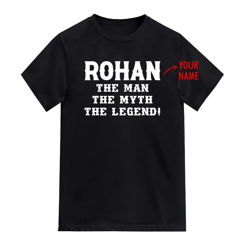 Man Myth Legend Custom Name Printed T-Shirt