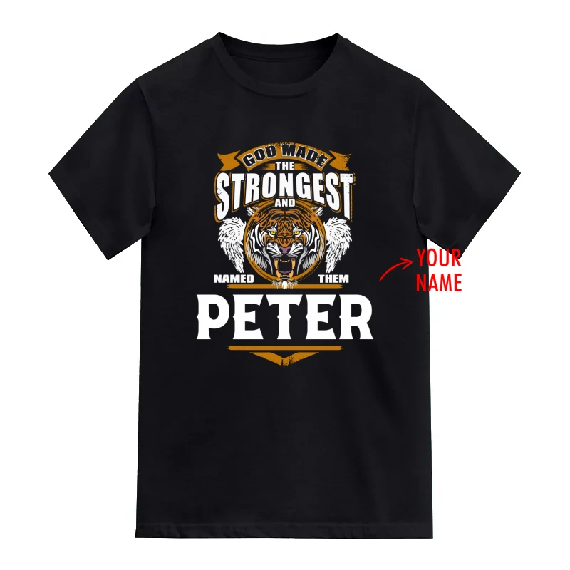 God Made The Strongest And Named Them Custom Name Printed T-Shirt