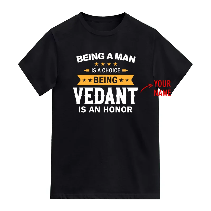 Being A Man Is A Choice Custom Name Printed T-Shirt