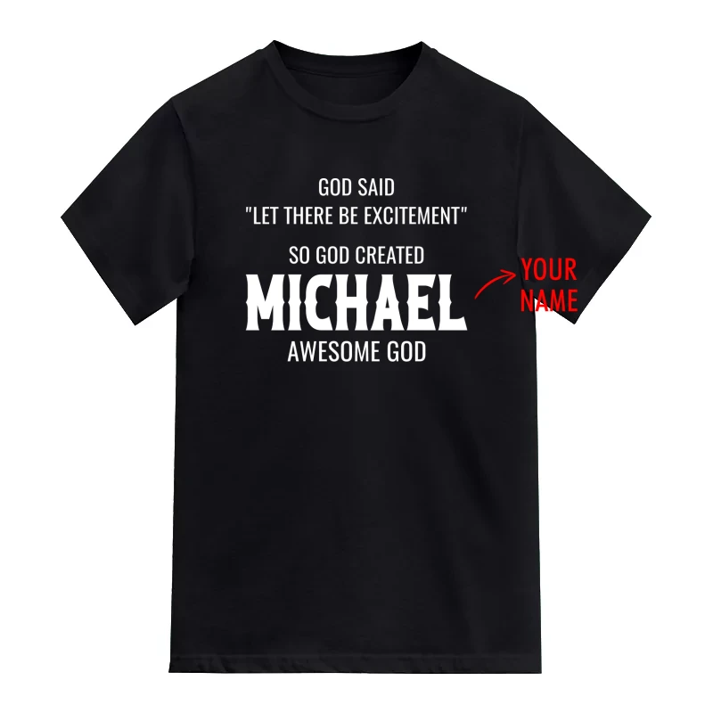 Awesome God Custom Name Printed T-Shirt