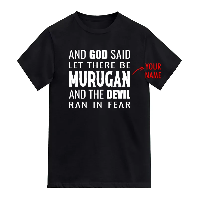 Devil Ran In Fear Custom Name Printed T-Shirt