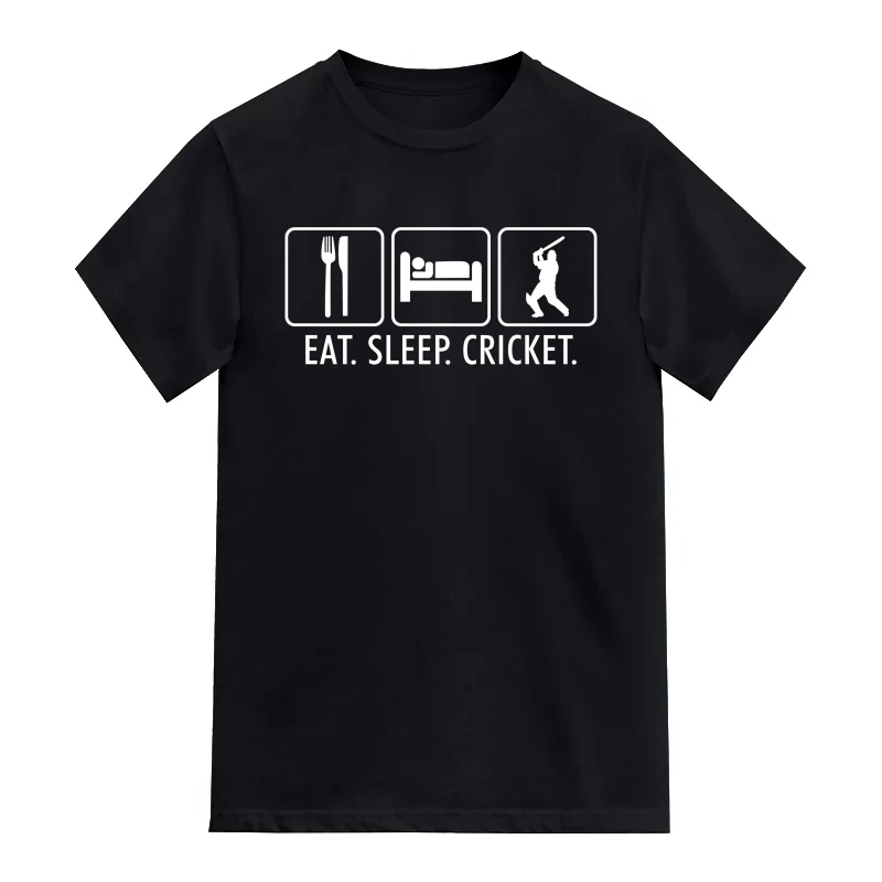 Eat Sleep Cricket Cricket Slogan T-Shirt