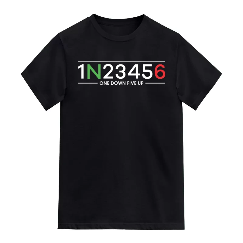 One Down Five Up (six Gear Shift) Biker T-Shirt