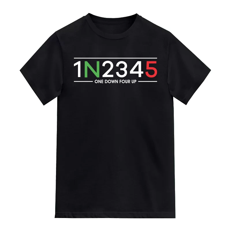 One Down Four Up (five Gear Shift) Biker T-Shirt