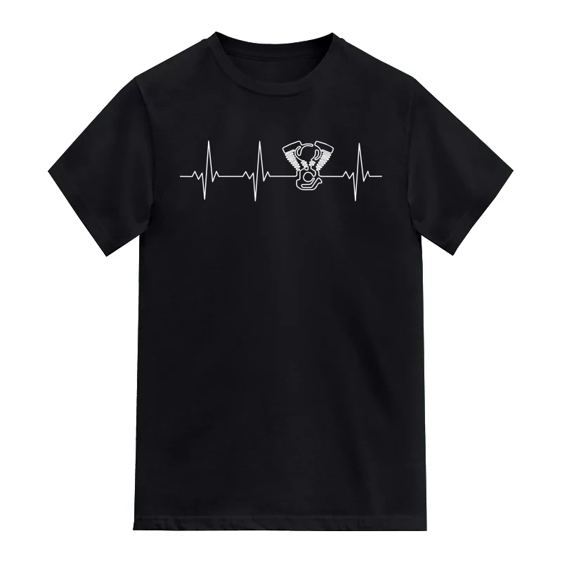 Motorcycle Heart Beat Biker T-Shirt