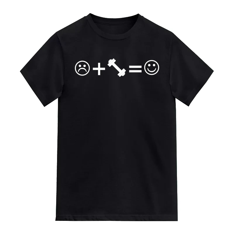 Sad Face + Gym = Happy Face Gym T-Shirt